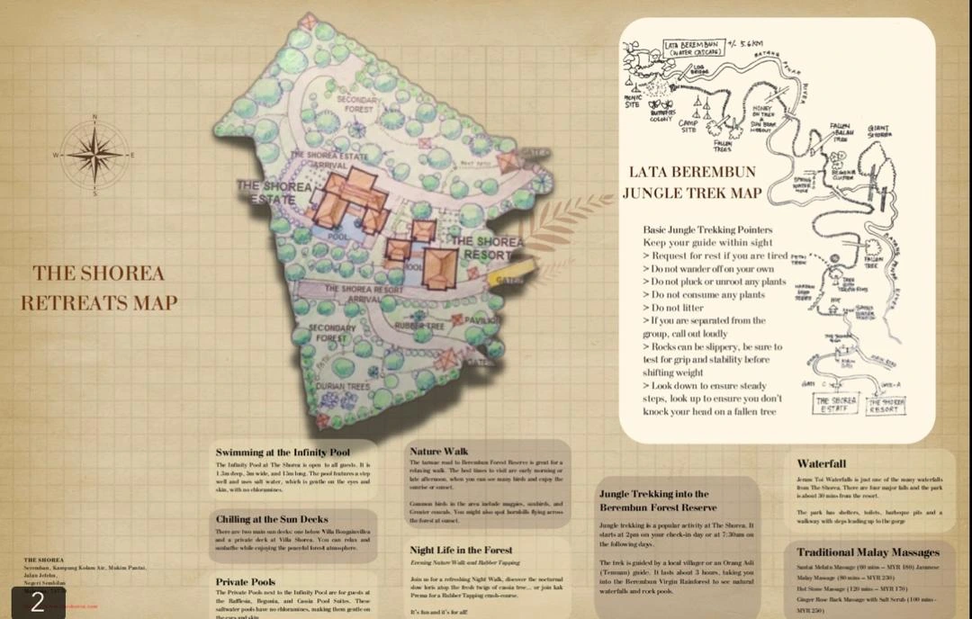 Map of The Shorea Estate and Resort locations - Click to view larger map